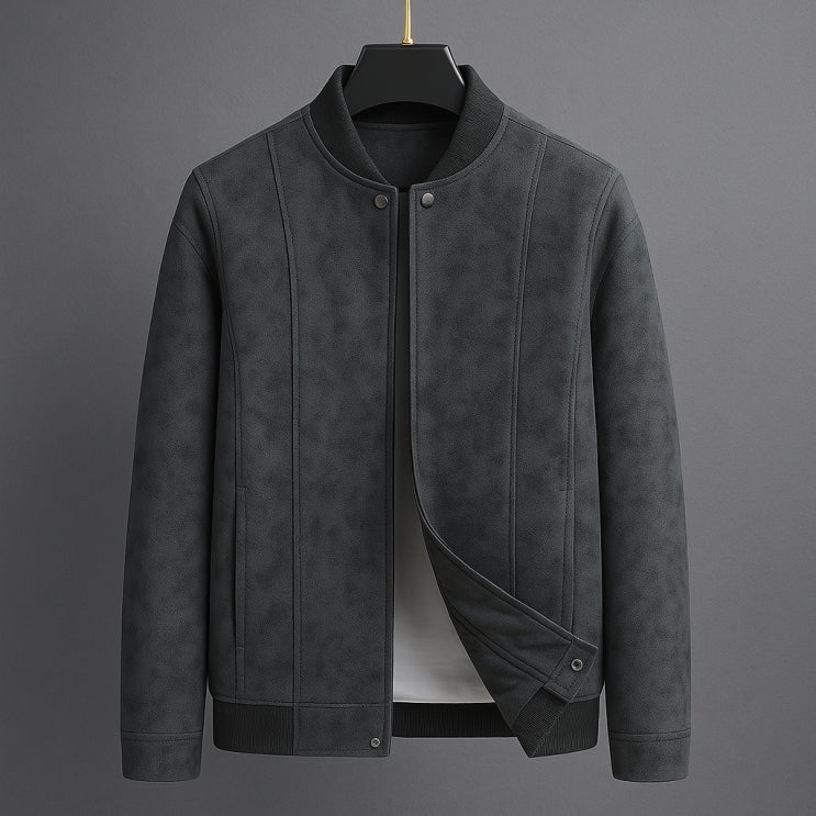 Tailored Suede-Touch Bomber