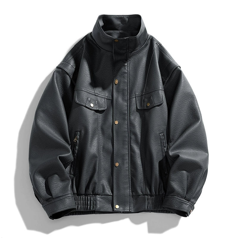 Leather Bomber Jacket