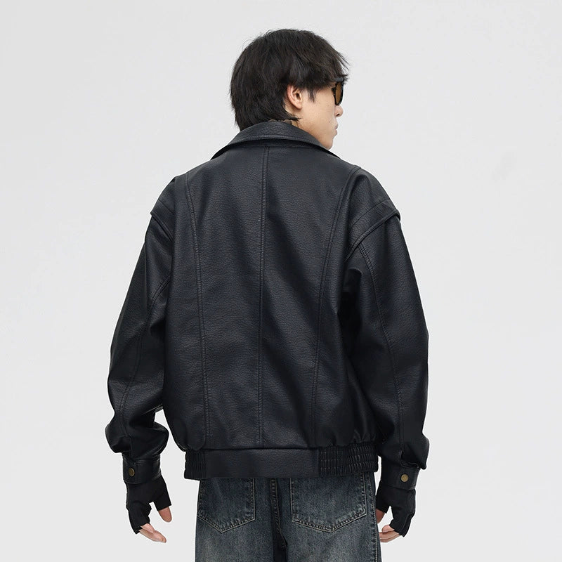 Leather Bomber Jacket