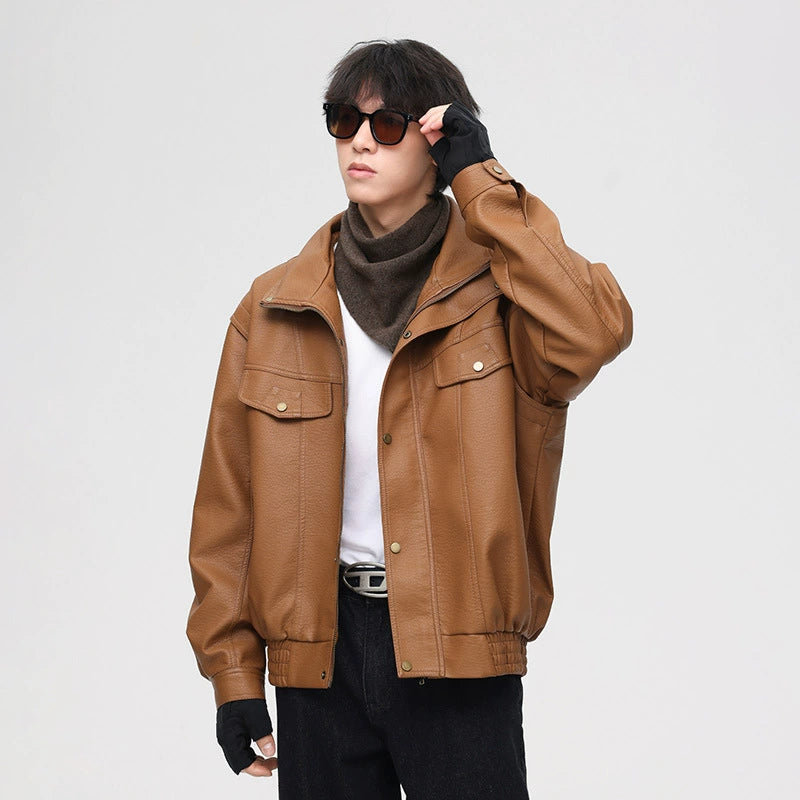 Leather Bomber Jacket