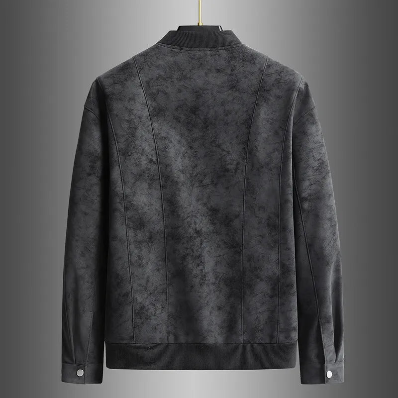 Tailored Suede-Touch Bomber