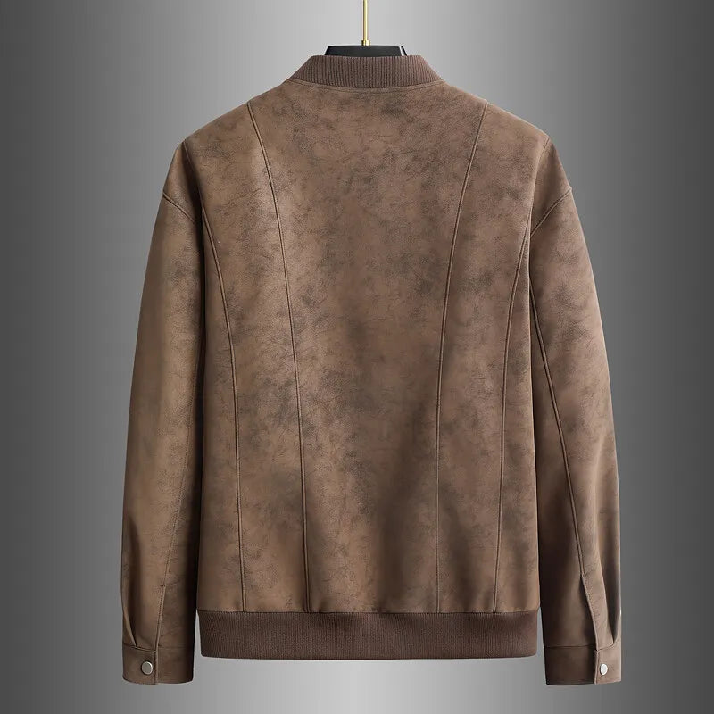 Tailored Suede-Touch Bomber
