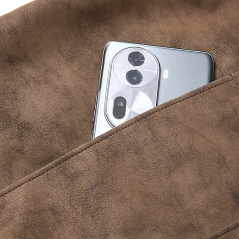 Tailored Suede-Touch Bomber