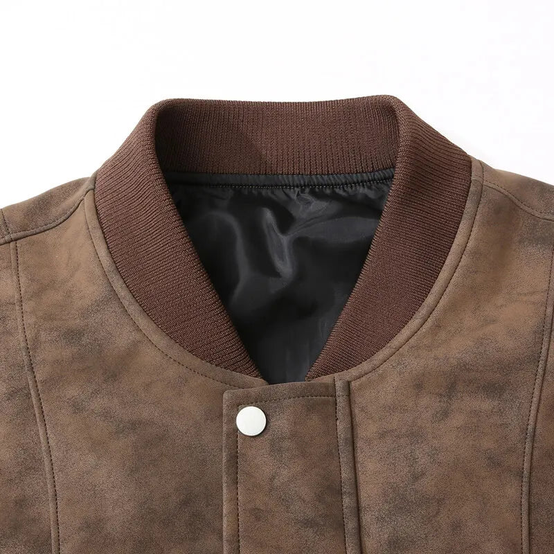 Tailored Suede-Touch Bomber