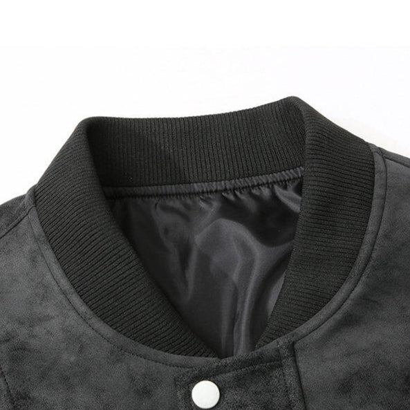 Tailored Suede-Touch Bomber