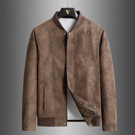 Tailored Suede-Touch Bomber